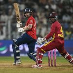Phil Salt batting during England vs Sri Lanka Super 8 2026 at Pallekele International Cricket Stadium