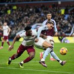 Aston Villa attacking play against West Ham United at Villa Park